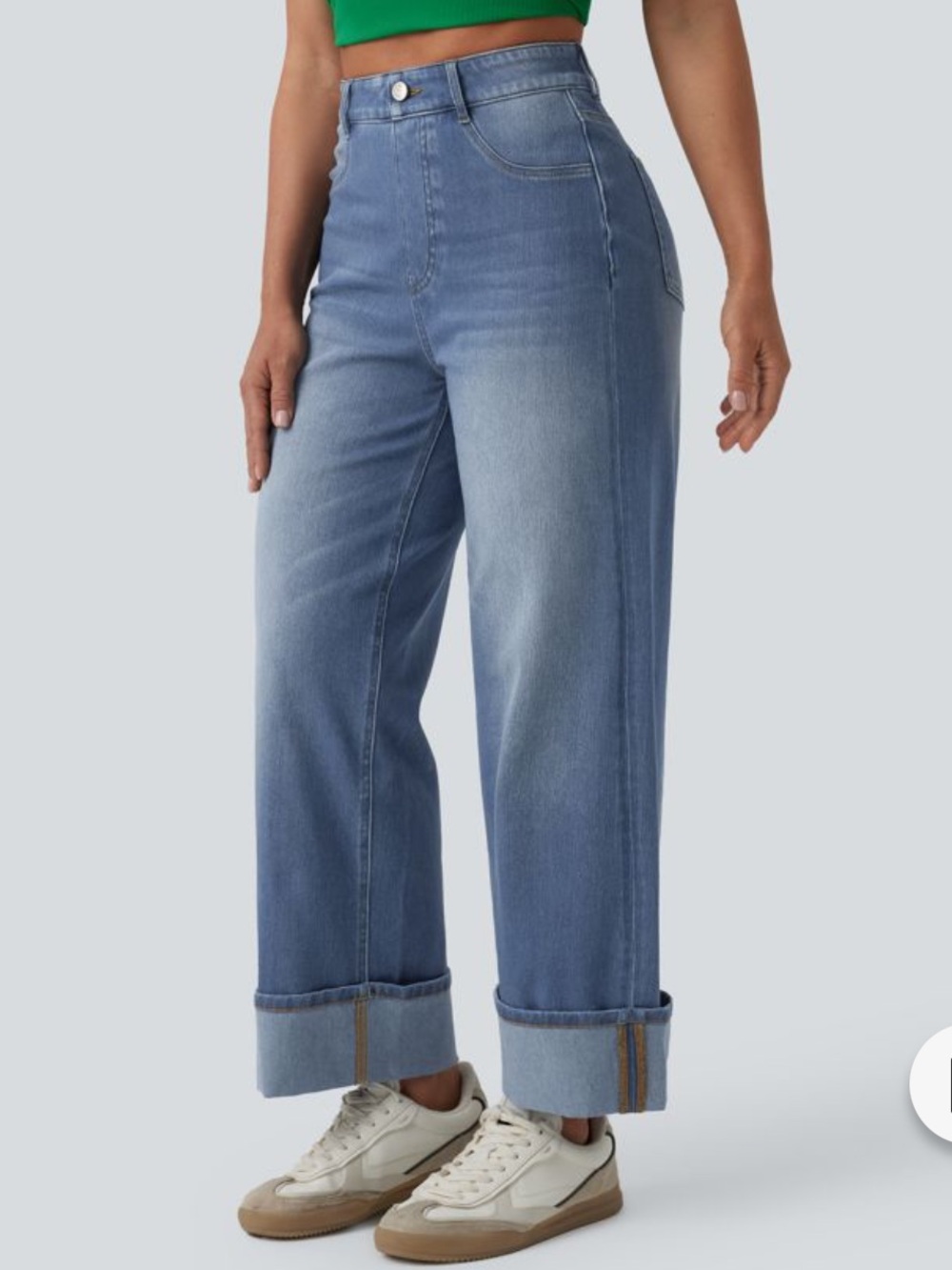Halara Flex - NWT High Waisted Tummy Control Rolled Hem Wide Leg - XS